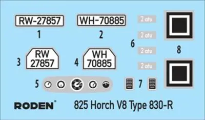 Produktbild von Roden 825 Horch V8 Type 830R 1/35 Bausatz