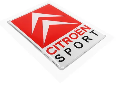 Image de Autocollant Citroen Sport 3D Logo, 65 x 46 mm