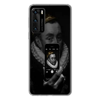 Produktbild von MuchoWow® Handyhülle Schutzhülle Hülle für Huawei P40 Wilhelm von Oranien - Gemälde - Selfie Silikon Softcase Handy Hülle - Handytasche