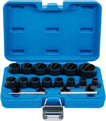 Zdjęcie produktu dla BGS technic Twist Socket Set (Spiral Profile) / Screw Extractor, 1382 mm, 1,38 kg