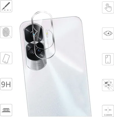 Image de Film de protection en verre trempé transparent pour la caméra arrière du Honor 90 Lite 9H
