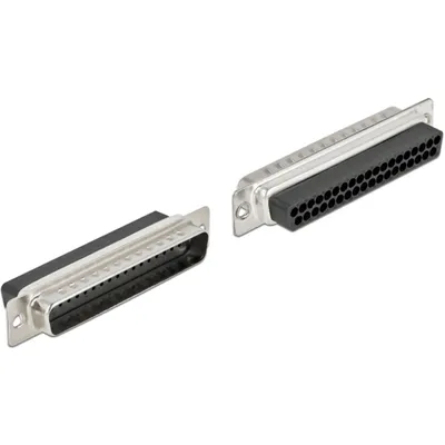 Produktbild von DeLOCK D-Sub 37 Pin Crimp Stecker, Metall, 2 Stück, D-Sub 37 Pin, Schwarz, Silber, Männlich, Gerade, Metall, -40 - 105 °C