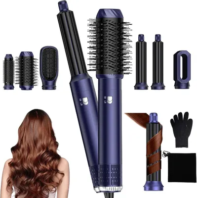 Obrázek produktu pro Sada pro úpravu vlasů - Multifunkční styling - Úprava vlasů - 6 funkcí - 1 kg - Modrá barva