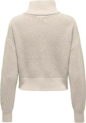 Produktbild von ONLY ONLDORITTA LS CABLE ZIP HIGH NECK K Pumice Stone XL