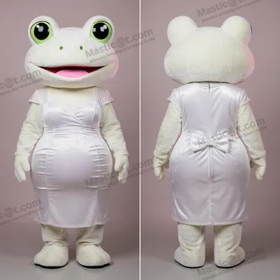 Produktbild von Samter MASTICOT weißer eleganter Frosch-Maskottchen