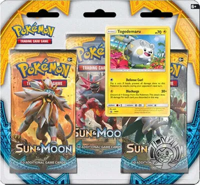 Immagine prodotto di Pokemon Sun & Moon: Togedemaru 3-Pack Blister