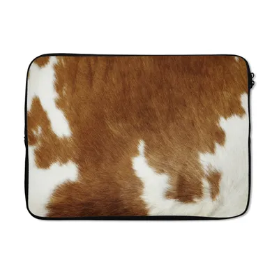 Produktbild von MuchoWow® Laptop Hülle 14 ZollEine melierte Kuhhaut Laptoptasche - Laptoptasche - Stoßsicher - Schutzhaube