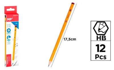 Image de Crayon Graphite Hexagonal, 12 Unités, Blister