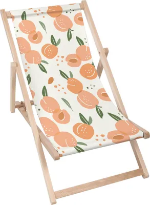 Produktbild von Dreamroots Liegestuhl klappbar Holz, Buchenholz bis zu 130 kg, Sonnenliege klappbar mit 3-stufiger Neigungsregulierung der Rückenlehne, Art Peaches
