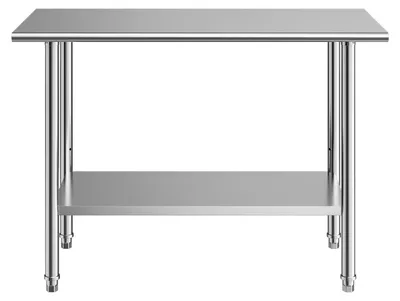 Produktbild von Edelstahltisch Gastro 1220 x 610 x 864 mm, Verstellbarer Edelstahltisch Küchentisch