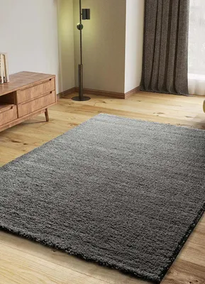 Produktbild von ATTICGO Hochflorteppich ATLAS Einfarbig shaggy in Anthrazit, 120x180 cm