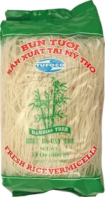 Obrázok produktu pre [ 400 g ] BAMBOO TREE Vietnamské ryžové rezance / Bun Tuoi / Ryžové rezance