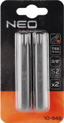 Zdjęcie produktu dla NEO TOOLS Końcówka TORX T55 x 75 mm, S2 x 2 szt.