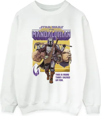 Produktbild von Star Wars - "The Mandalorian More Than I Signed Up For" Sweatshirt für Herren BI46574 (L) (Weiß)