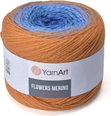 Produktbild von Yarnart Flowers Merino 558: Weiche, vielseitige Wolle, ideale Farbverläufe, 590m, 225g.