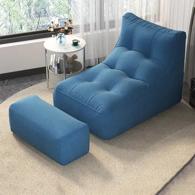 Produktbild von 360Home Lässige Relaxsessel + Hocker mit einer Position Blau