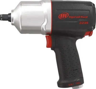 A studio shot of an Ingersoll Rand pneumatic impact wrench against a white background.