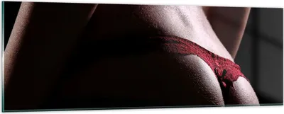 Produktbild von Bilder auf glas - Frau Körper String - 90x30cm - Glasbilder - Wandbilder - Kunstdruck - zum Aufhängen bereit - Wanddekoration aus Glas - Glas Bilder - Wandbild auf Glas - Einteilig - GAB90x30-2250