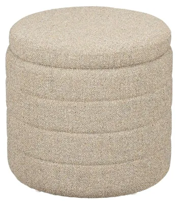 Produktbild von Mica Decorations Pouf mit Stauraum - H41 x Ø42 cm - Beige