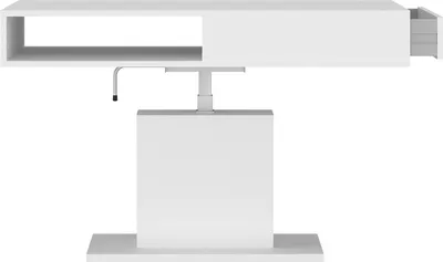Produktbild von Couchtisch >CORTADO < höhenverstellbar bis 80cm, Alpinweiß - 110x60/80x65cm (BxHxT)
