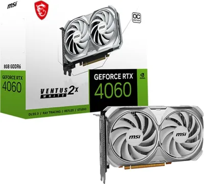 Produktbild von Msi Rtx4060 Ventus 2X White Oc 8Gb Gddr6 Hdmi 3Xdp