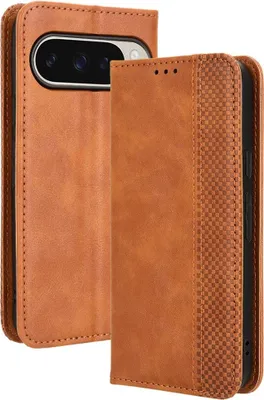 Produktbild von Google Pixel 10 / Pixel 10 Pro Hülle - Coverup Vintage Style Klapphülle - Braun
