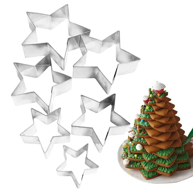 Image de Emporte-pièces de Noël, lot de 6, emporte-pièces de Noël, emporte-pièces pour biscuits, gâteaux, chocolats, pâtisserie (6 pièces)