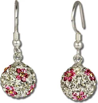 Image de SilberDream rose Boucles d'oreilles Fleur Zirconia 925 Argent Boucles d'oreilles GSO301