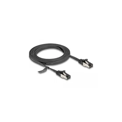 Produktbild von Delock - Patch-Kabel - RJ-45 (M) zu RJ-45 (M) - 2 m - U/FTP - CAT 8.1 - ohne Haken, flach - Schwarz