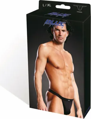 Productafbeelding van BLUE LINE Performance microfiber stringbroek, zwart, maat L/XL