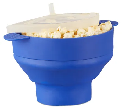 Popcornmaker Silikon faltbar für Mikrowelle 5 l blau