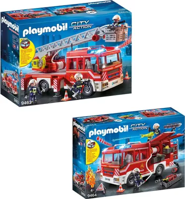 Produktbild von PLAYMOBIL 9463 9464 City Action 2er Set Leiterfahr