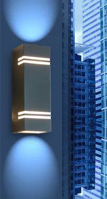 Produktbild von Lutec LED Außenwandleuchte Stripes Edelstahl Up- & Downlight