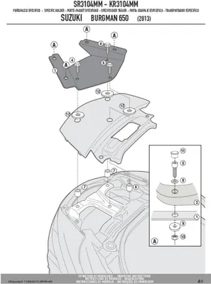 Immagine prodotto di Portapacchi Monolock GIVI SR3104MM con piastra