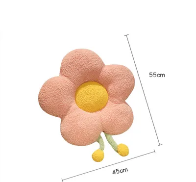 Produktbild von 360Home Karikatur Bunt Blume Kissen Rosa