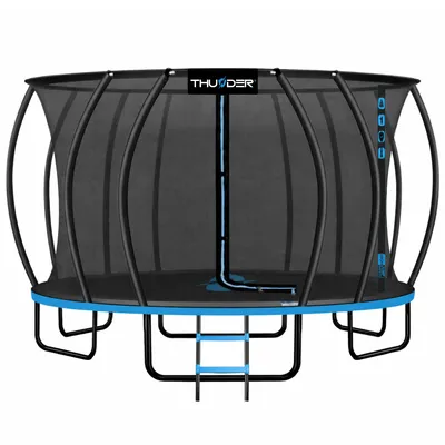 Produktbild von Thunder Gartentrampolin Ultra 488 cm 16 ft Innennetz 150 kg Blau Schwarz