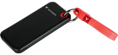 Produktbild von Verbatim Pocket SSD 1 TB USB-C 3.2 Gen 2 1000 MB/s Schwarz/Rot