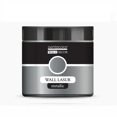 Produktbild von PENTART Wandlasur, Metallic, 500 ml, Silber
