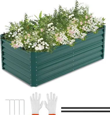 Produktbild von Aopunly Garten-Hochbeet Grün 160x90x60cm Verzinkter Stahl - Beete