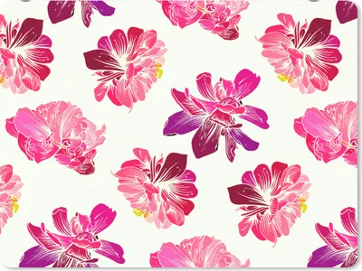 Produktbild von MuchoWow® Mauspad Mousepad Blumen - Rosa - Muster 40x30 cm - Mousepads - Maus Mat - Pad - Mausunterlage - Anti Rutsch