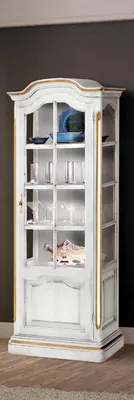 Immagine prodotto di Credenza Credenza in legno massiccio bianco Credenza per il soggiorno Vetrine per la sala da pranzo Mobili