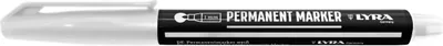 Produktbild von LYRA L4060001-1, Permanentmarker weiß 1mm, für professionelle Markierungen auf glatten und rauen Oberflächen, 1 Stück