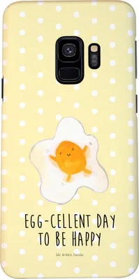 Produktbild von Mr. & Mrs. Panda Samsung Galaxy S9 Handyhülle Spiegelei Ei - Gelb Pastell - Geschenk, Cover, Tag, Lustige Sprüche, Hülle, Glücklich, Handy Case, Schön, Schutzhülle, Liebe