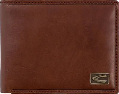 Image de camel active Portefeuille Porte-monnaie homme format horizontal, cuir brun moyen cognac japan