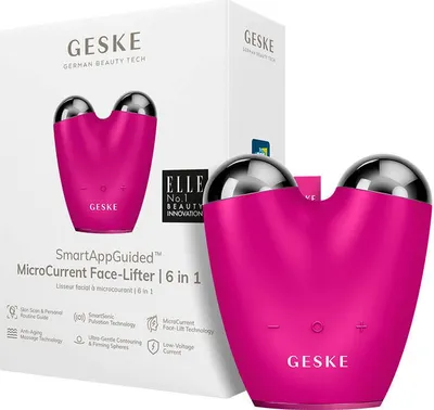 Zdjęcie produktu dla Mikroprądowy Lifting Do Twarzy 6W1 Geske Z Aplikacją (Magenta)