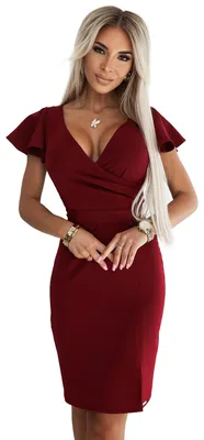 Imagen del producto de Vestido NUMOCO NINA, modelo 479-7, color burdeos, talla L