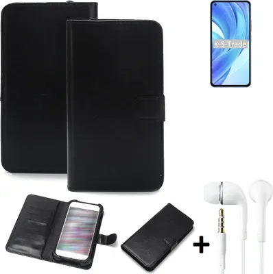 Produktbild von K-S-Trade Wallet Case Handyhülle kompatibel mit Xiaomi Mi 11 Lite Schutzhülle Flip cover Flipstyle Tasche Hülle Flipcover Slim Bumper schwarz + in