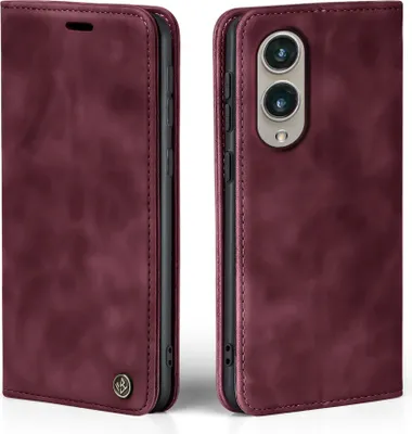 Produktbild von Handy Hülle für Samsung Galaxy S25 Edge Klapphülle Bookcase Flip Cover Handy Tasche Etui Farbe: Weinrot