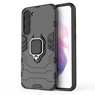 Immagine prodotto di Anello Custodia Armatura Per Samsung Galaxy S23+ Custodia Blindata Anello Supporto Magnetico Nero