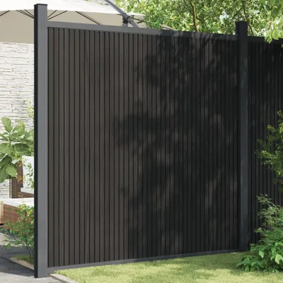 Produktbild von Design Zaunelement Grau 173x186 cm WPC, Drahtzäune 2024 Neu